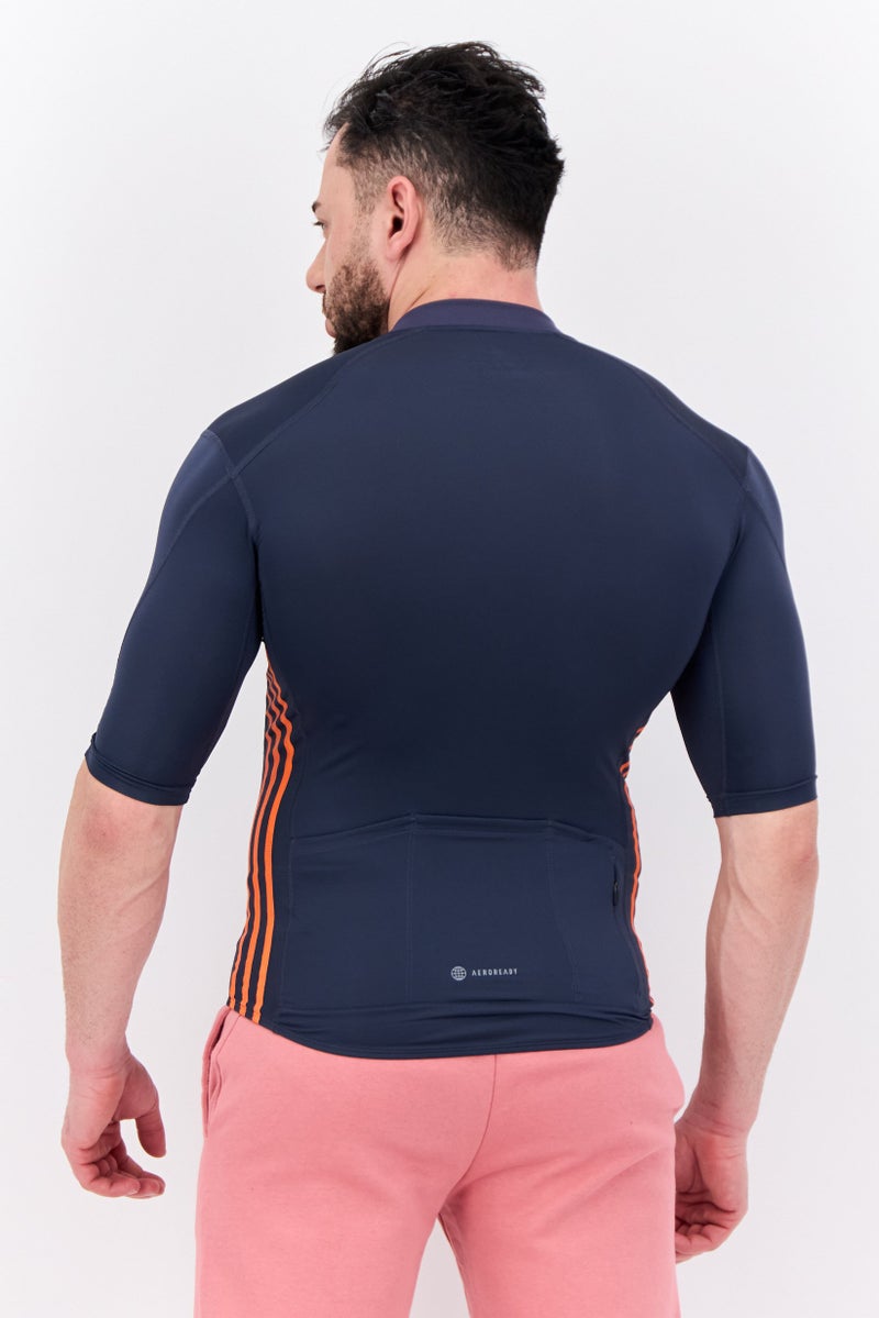 Adidas Men Sportswear Fit Short Sleeve Outdoor Jersey, Navy  - Image 3