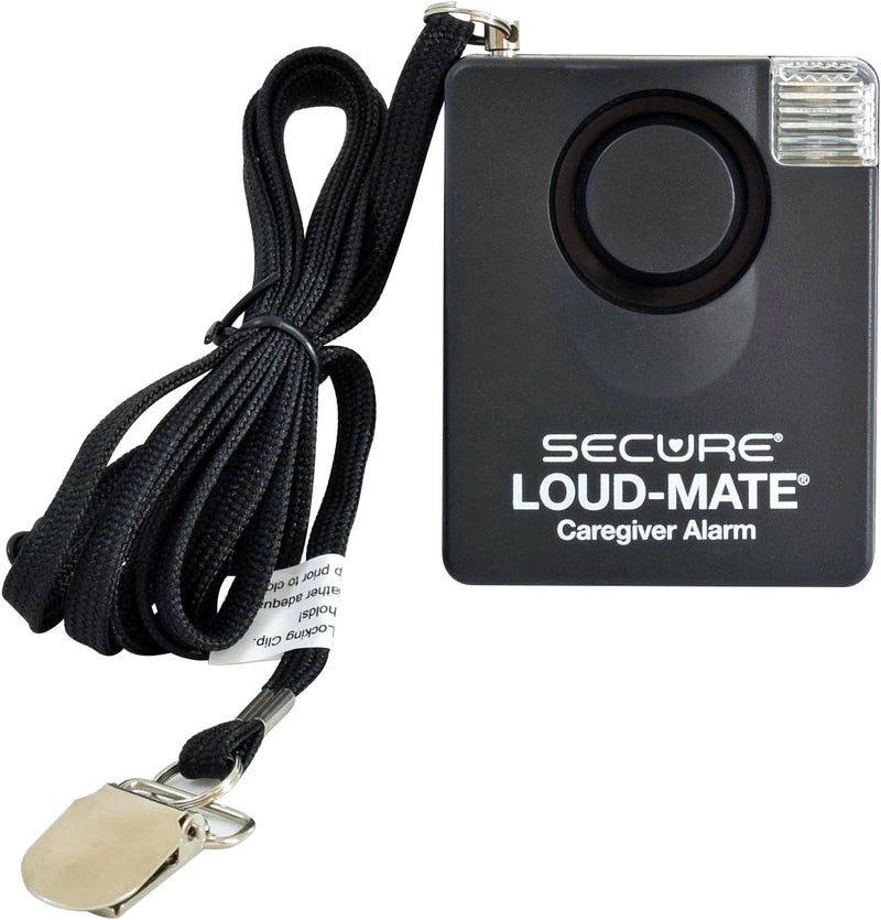 Secure Safety Solutions جهاز إنذار Loud-Mate بقوة 120 ديسيبل مع سلك سحب للكرسي والكرسي المتحرك والسرير لكبار السن - أجهزة إنذار للكراسي والوقاية من السقوط لمرضى الخرف المسنين - البطاريات متضمنة - Image 1