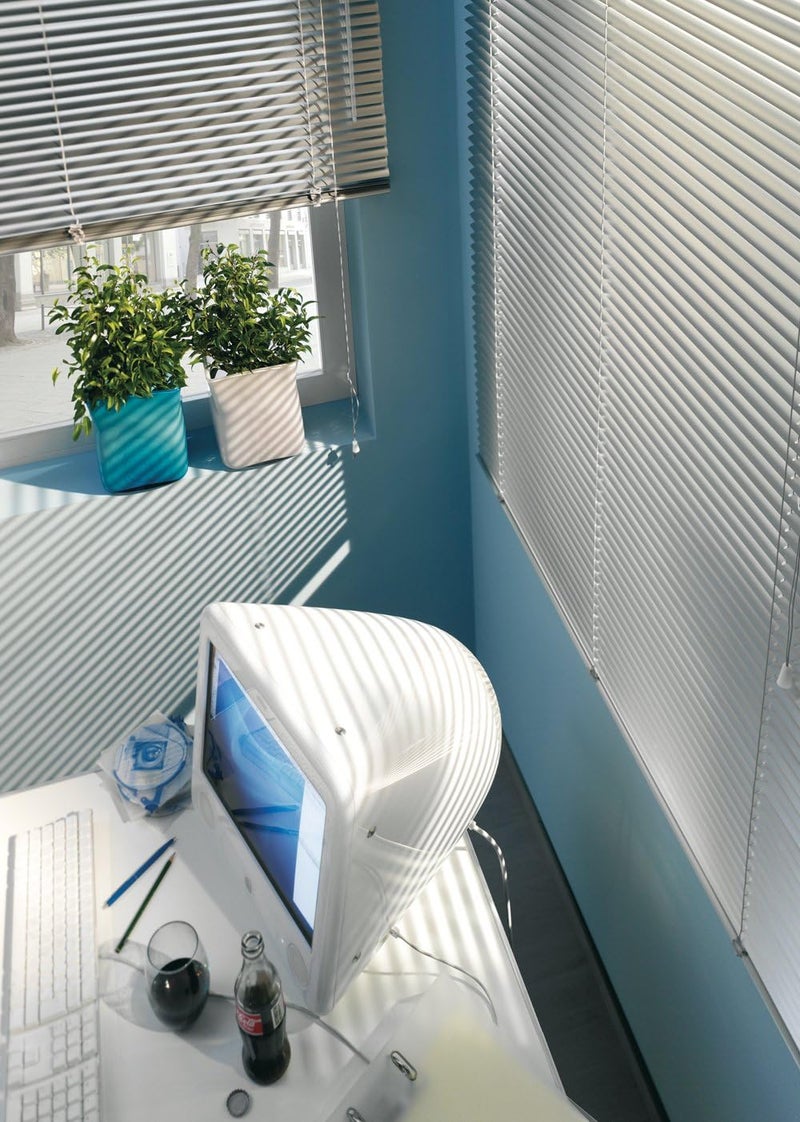 Gardinia Aluminium Venetian Blind, Privacy Screen, Sun Protection, Glare Protection, Wall and Ceiling Mounting, Aluminium Venetian Blind, White, 90 x 240 cm (W x H) - Image 2