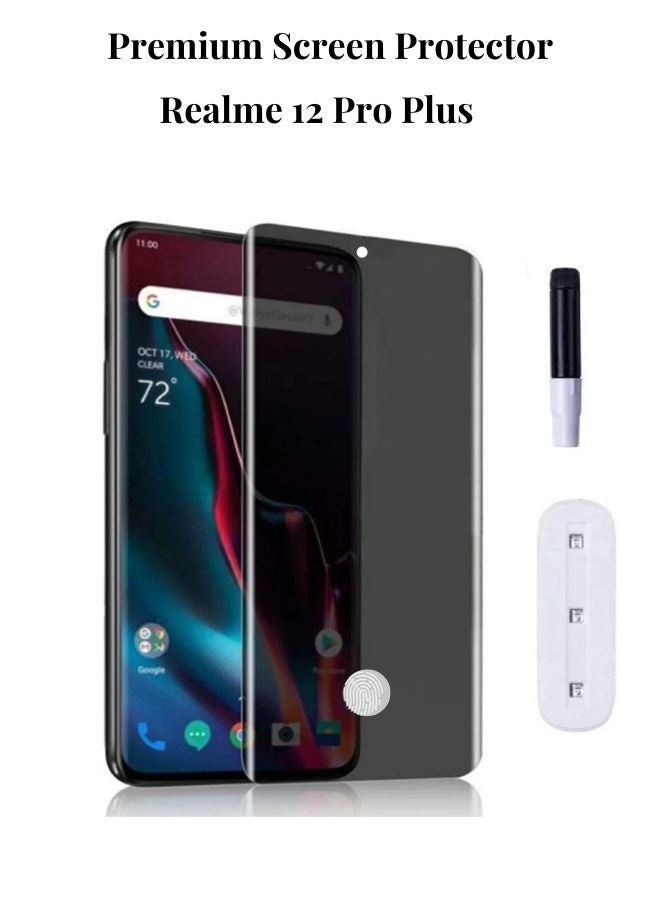 Beauenty Privacy Screen Protector for Realme 12 Pro Plus, UV Protection, Fingerprint sensor compatible - Image 1