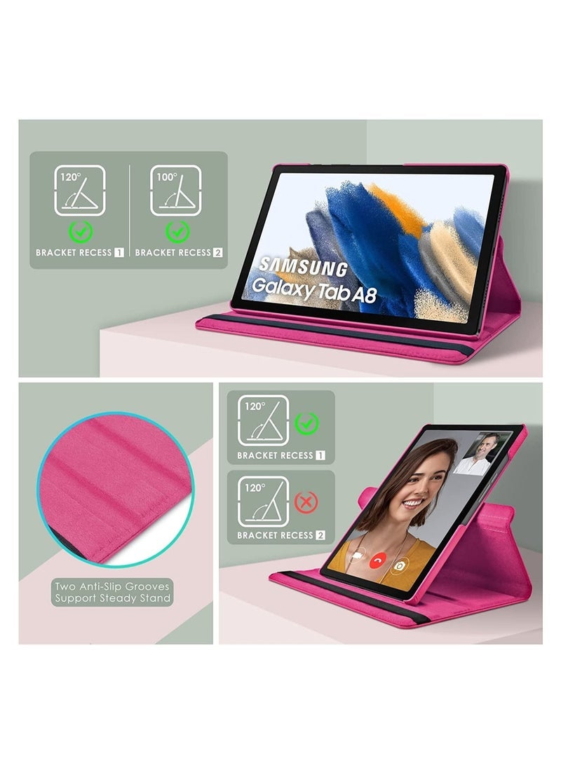 SmartGrist Galaxy Tab A8 Case 10.5 inch,Auto Sleep/Wake 360° Rotating Stand Folio Leather Case - Image 3