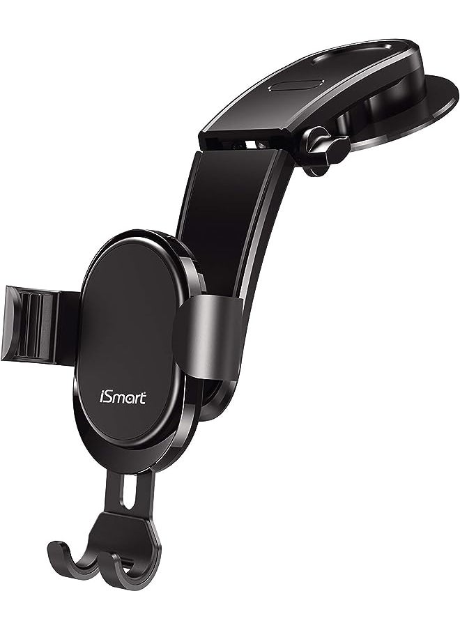 iSmart i99 Universal Car Phone holder Smart Gravity 3M grip 360 degree full view rotation strong holder for iPhone/Samsung/Nokia/Huawei/Oppo/Vivo/with more Grip space/auto grip/anti-shake  - Image 1