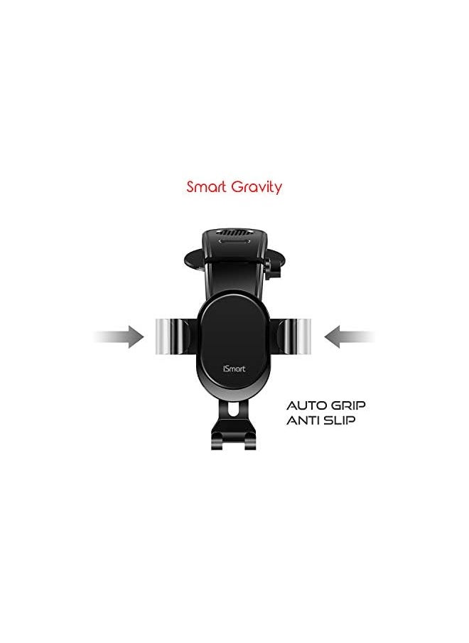 iSmart i99 Universal Car Phone holder Smart Gravity 3M grip 360 degree full view rotation strong holder for iPhone/Samsung/Nokia/Huawei/Oppo/Vivo/with more Grip space/auto grip/anti-shake  - Image 3