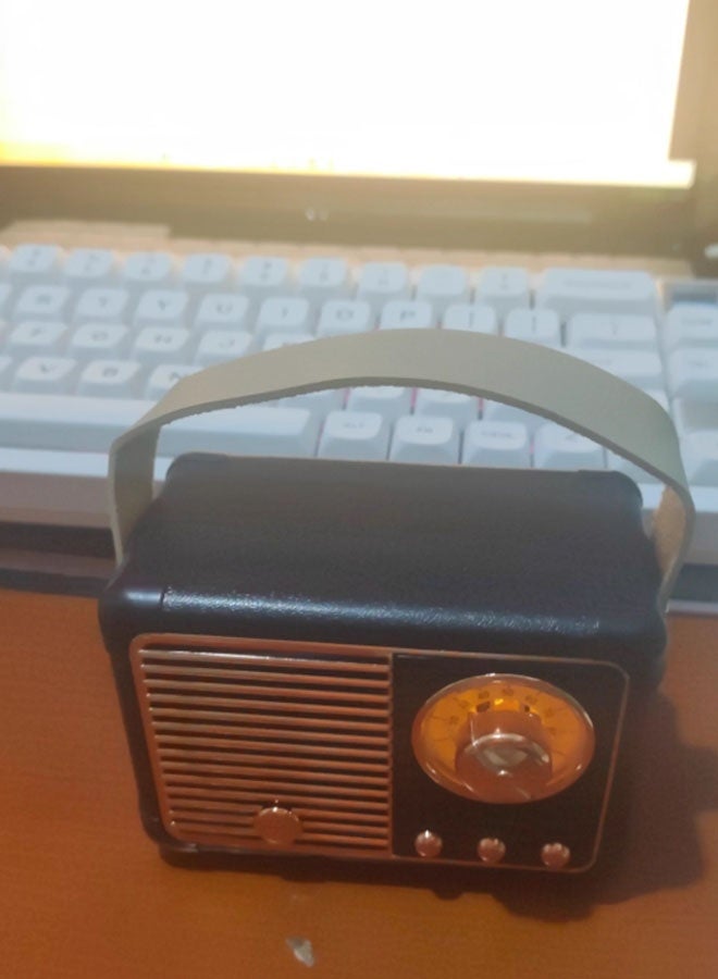 نيوترل مكبر صوت بلوتوث صغير كلاسيكي إبداعي HM11 صغير الحجم وسهل الحمل، مثالي للاستماع إلى الموسيقى والرد على المكالمات. مثالي لحفلات أعياد الميلاد وتناول الطعام في الهواء الطلق وفترات الاسترخاء للتأمل والمناسبات المماثلة. (أسود) - Image 2