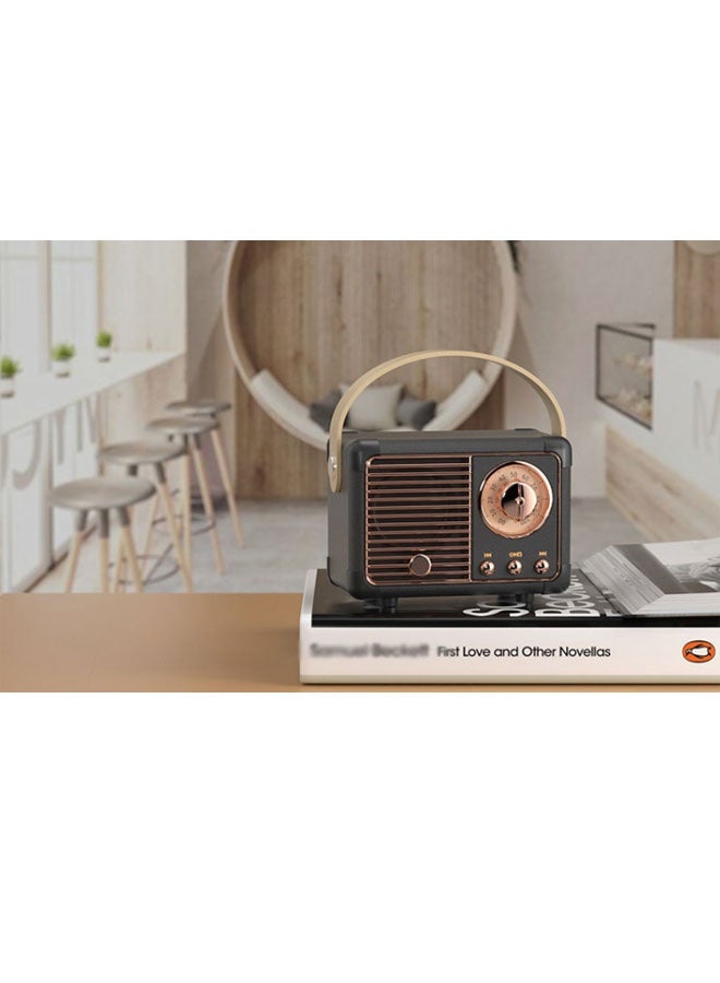 نيوترل مكبر صوت بلوتوث صغير كلاسيكي إبداعي HM11 صغير الحجم وسهل الحمل، مثالي للاستماع إلى الموسيقى والرد على المكالمات. مثالي لحفلات أعياد الميلاد وتناول الطعام في الهواء الطلق وفترات الاسترخاء للتأمل والمناسبات المماثلة. (أسود) - Image 3