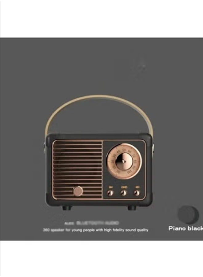 نيوترل مكبر صوت بلوتوث صغير كلاسيكي إبداعي HM11 صغير الحجم وسهل الحمل، مثالي للاستماع إلى الموسيقى والرد على المكالمات. مثالي لحفلات أعياد الميلاد وتناول الطعام في الهواء الطلق وفترات الاسترخاء للتأمل والمناسبات المماثلة. (أسود) - Image 1