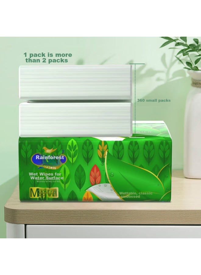 Yusen Moist Tissue Paper, 4-ply, 90 Sheets*20 Packs, M Size Large Pack, Facial Tissues, Napkins, Hand Towels, Toilet Paper Box - Image 3