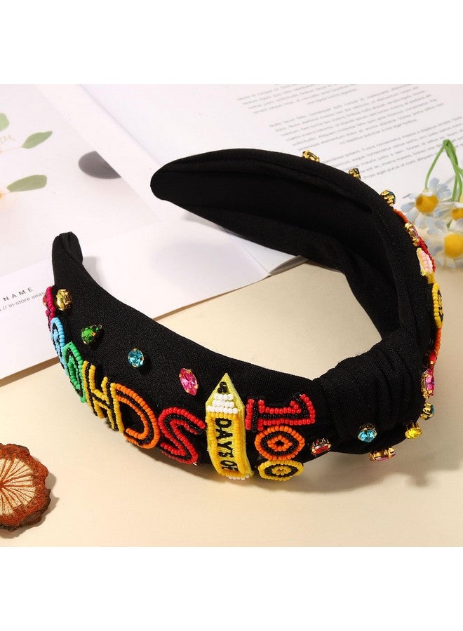 سيالكسهيني عصابة رأس للمعلمات، إكسسوارات للمعلمات، عصابة رأس من اللؤلؤ الكريستالي للنساء، قلادات كتب لطيفة، عصابة رأس مرصعة بالجواهر، هدايا تقدير للمعلمات (النمط S) - Image 2