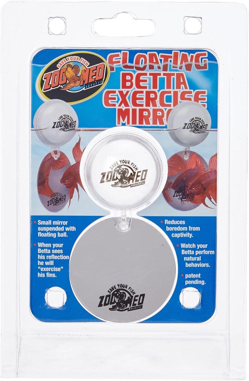 Zoo Med Floating Betta Exercise Mirror for Betta Fish Enrichment - Image 1