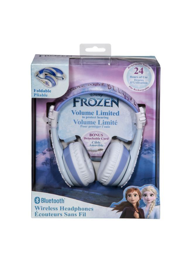 KIDdesigns Frozen II Kid Safe Wireless Bluetooth Kids Headphones - Multicolour - Image 3