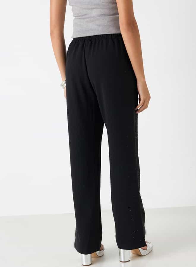 2Xtremz Embellished Wide Leg Pants with Elasticated Waistband - Image 4