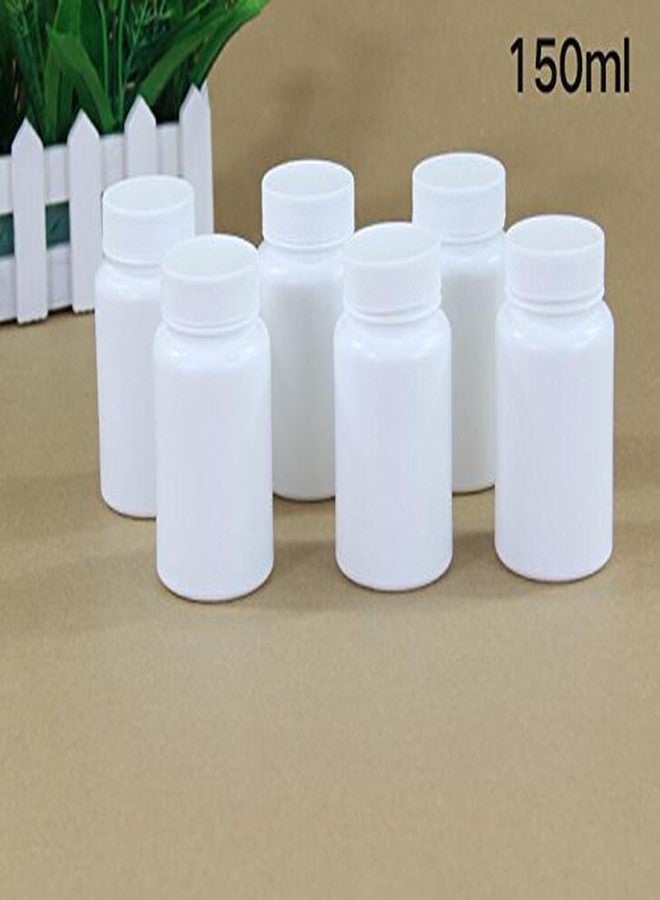Elandy 12PCS Plastic Round Container Bottles Storage Holder Dispenser Holder Organizer(White) (150ml) - Image 2