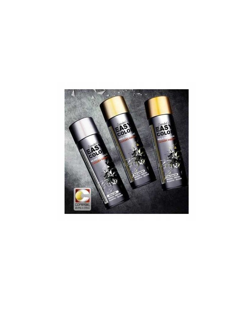 Coprabel Easy Color Silver Metallic Luxury Finishing Spray Paint - 400ml  - Image 2