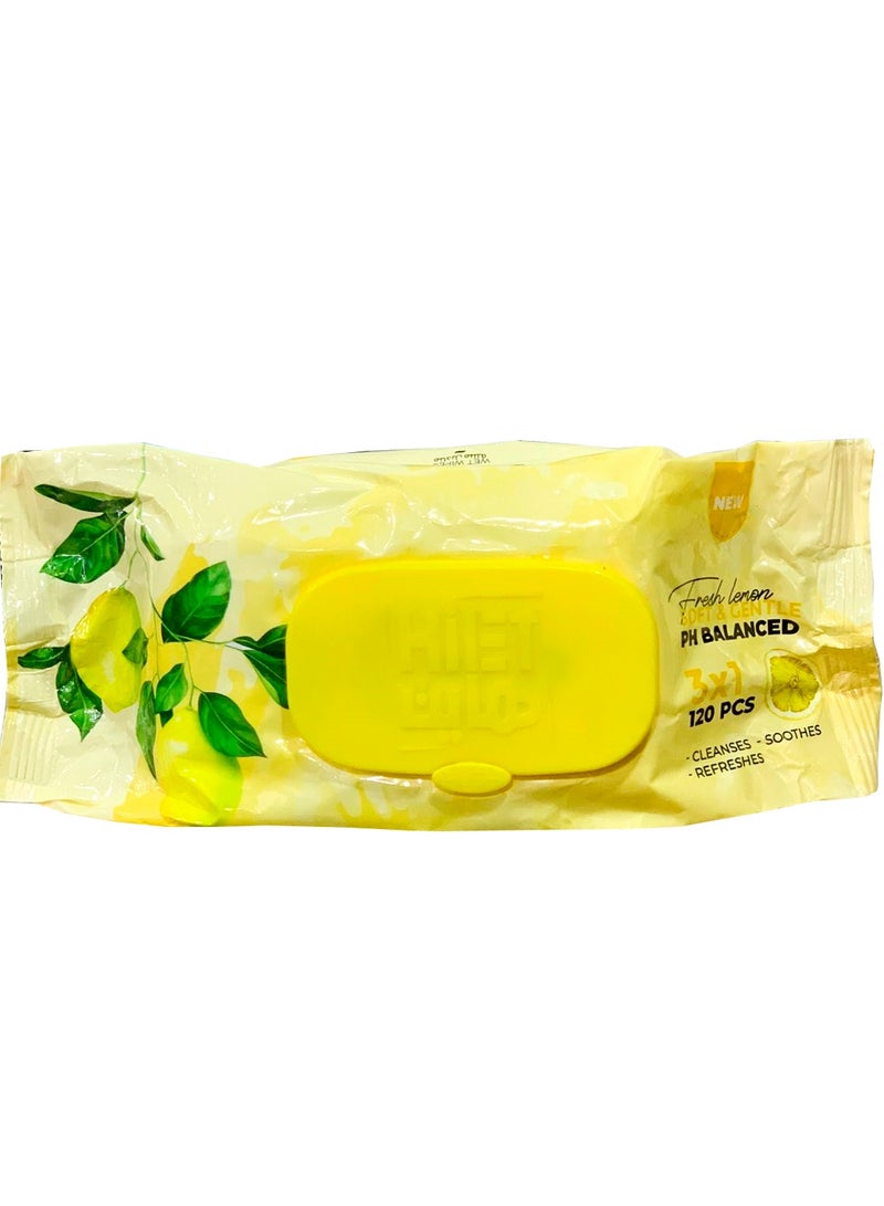 hiet fresh Hiet Fresh Wet Wipes Fresh Lemon 120 Wipes 