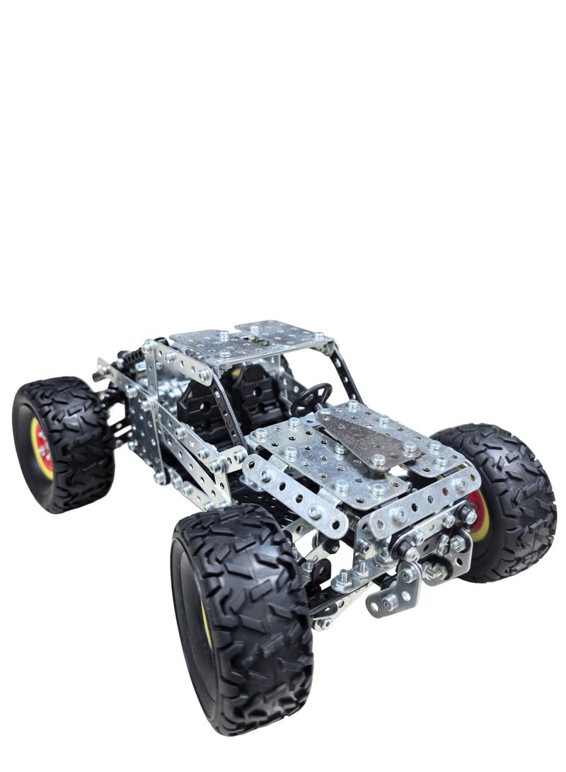 🚙 DIY Alloy Off-Road Car Kit – 694PCS Metal Monster Truck Toy for Kids 8+ | Build & Play STEM Vehicle with Rubber Wheels  - Image 2