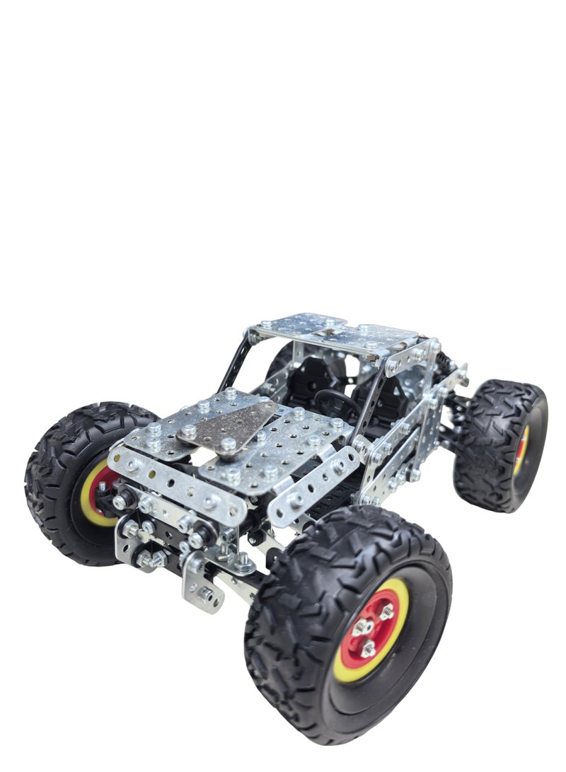 🚙 DIY Alloy Off-Road Car Kit – 694PCS Metal Monster Truck Toy for Kids 8+ | Build & Play STEM Vehicle with Rubber Wheels  - Image 4