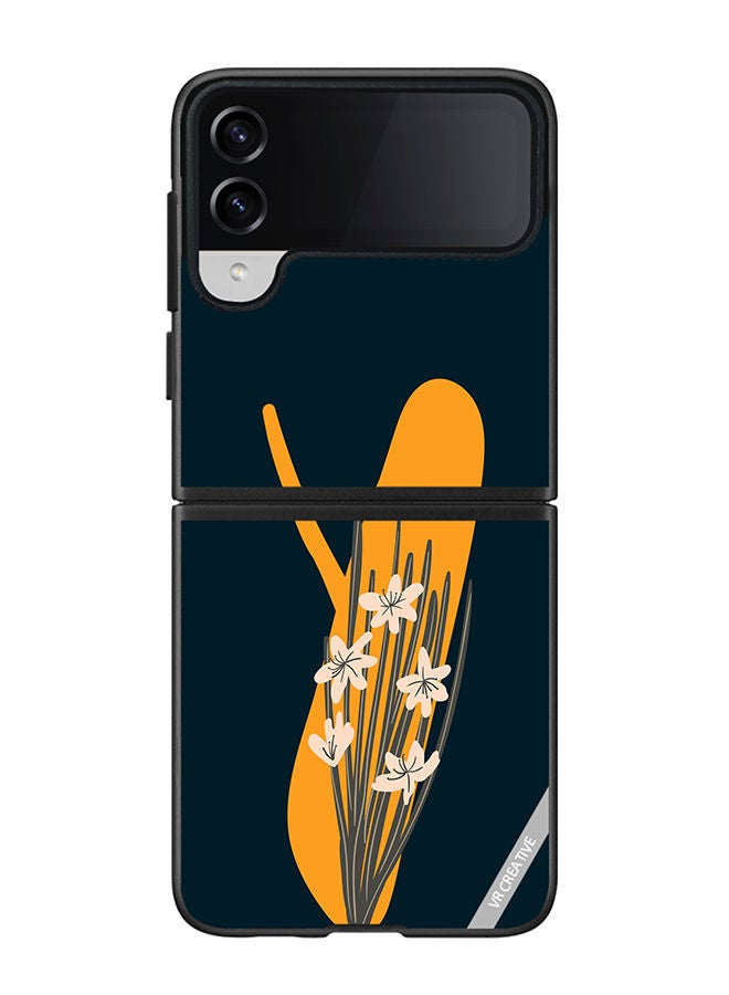 VR CREATIVE Protective Case Cover For Samsung Galaxy Z Flip4 Alphabet Y Design Multicolour - Image 1