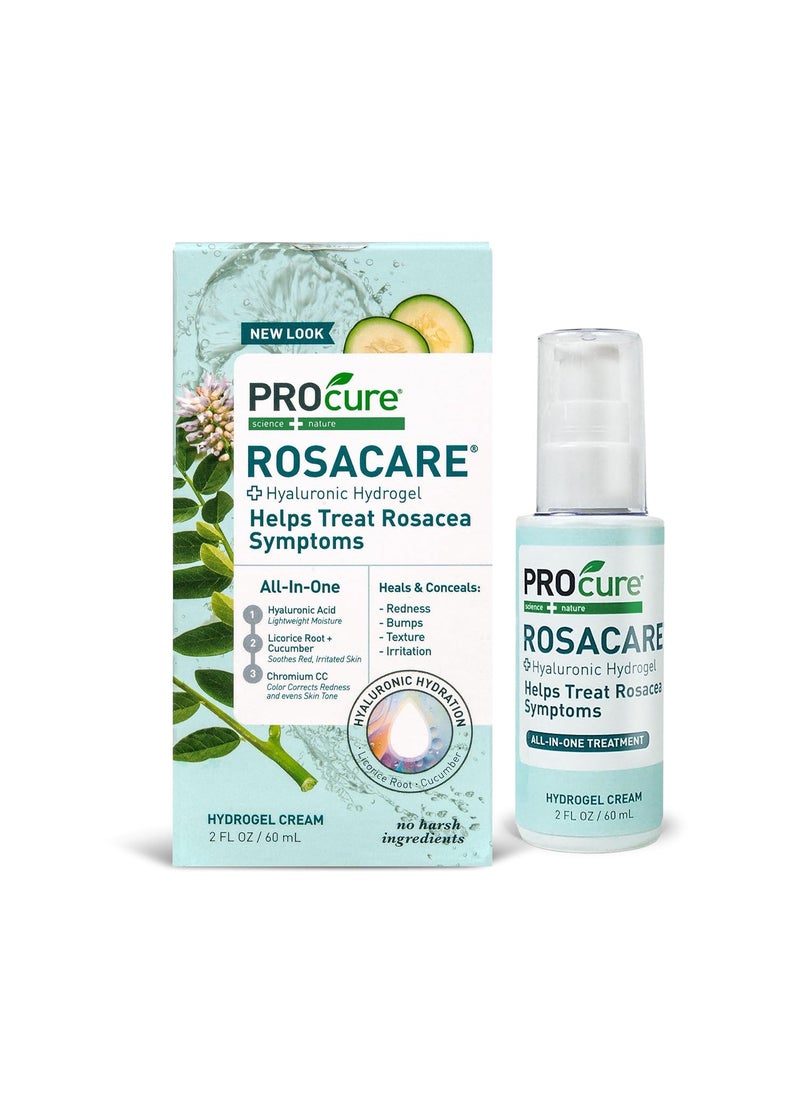 PROcure PROcure Rosacare Medicated Redness Reduction CC Face Cream, Hyaluronic Hydrogel for Rosacea Symptoms, 2 Ounce 