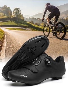 DUNISO Road Cycling Shoes Men, Mountain Cycling Shoes With Locks，With Nano Night Vision Shoe Upper，Velcro And Swivel Buckle, Anti Slip And Breathable, Suitable For Outdoor And Indoor Cycling (Size 42)  - Image 1