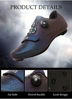 DUNISO Road Cycling Shoes Men, Mountain Cycling Shoes With Locks，With Nano Night Vision Shoe Upper，Velcro And Swivel Buckle, Anti Slip And Breathable, Suitable For Outdoor And Indoor Cycling (Size 42)  - Image 5