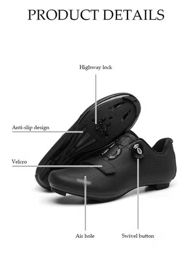 DUNISO Road Cycling Shoes Men, Mountain Cycling Shoes With Locks，With Nano Night Vision Shoe Upper，Velcro And Swivel Buckle, Anti Slip And Breathable, Suitable For Outdoor And Indoor Cycling (Size 42) - Image 2