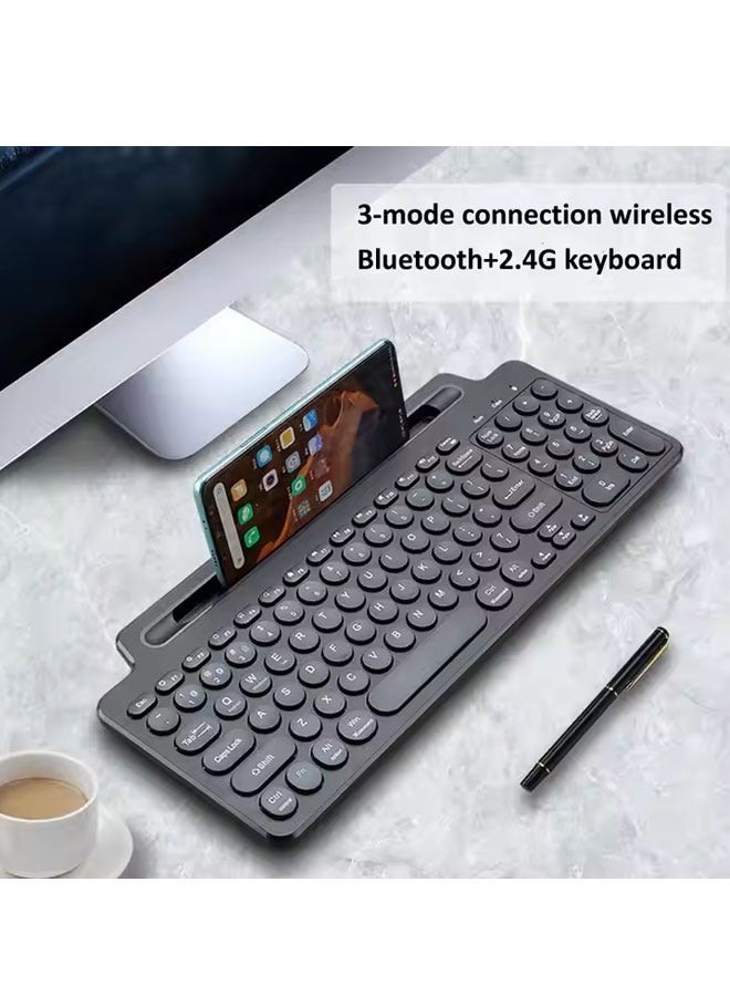 Wireless bluetooth keyboard with 2.4G touchpad numbering, wireless keyboard, mouse card slot, numeric keypad for iOS/Android, laptop, PC, tv box - Image 2