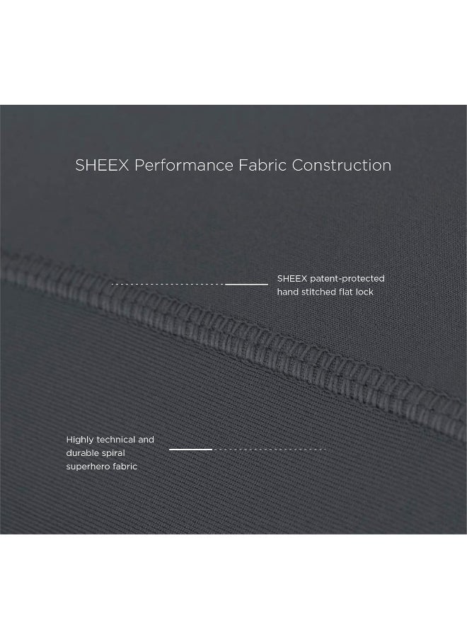 SHEEX Original Performance Sheet Set, Cooling Bed Sheet with 1 Flat Sheet, 1 Fitted Sheet, and 2 Standard Pillowcases, Queen, Bright White