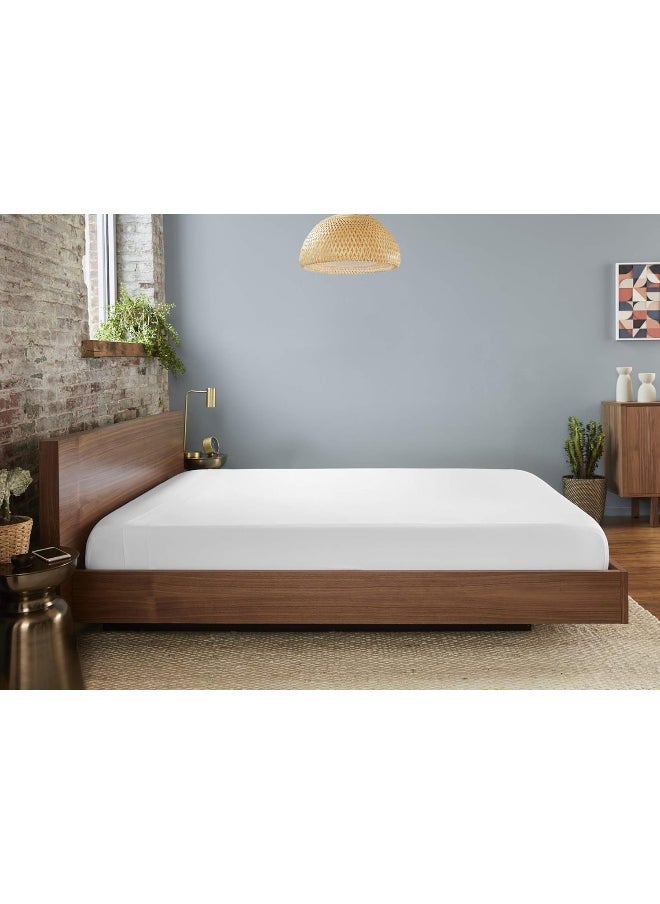 SHEEX Original Performance Sheet Set, Cooling Bed Sheet with 1 Flat Sheet, 1 Fitted Sheet, and 2 Standard Pillowcases, Queen, Bright White