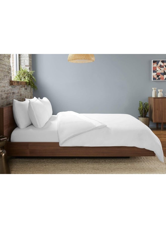 SHEEX Original Performance Sheet Set, Cooling Bed Sheet with 1 Flat Sheet, 1 Fitted Sheet, and 2 Standard Pillowcases, Queen, Bright White