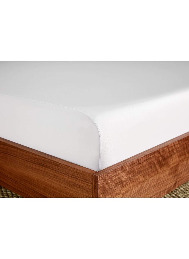 SHEEX Original Performance Sheet Set, Cooling Bed Sheet with 1 Flat Sheet, 1 Fitted Sheet, and 2 Standard Pillowcases, Queen, Bright White