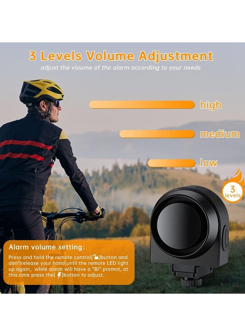 Gonice - Rechargeable Bike Alarm with Wireless Remote, Motion Sensor Alarm for E-Bike Motorcycle Bicycle Scooter Car, Volume Adjustable Motorcycle Alarm Sensitive Motion Detection Security Bike Alarm - Image 1
