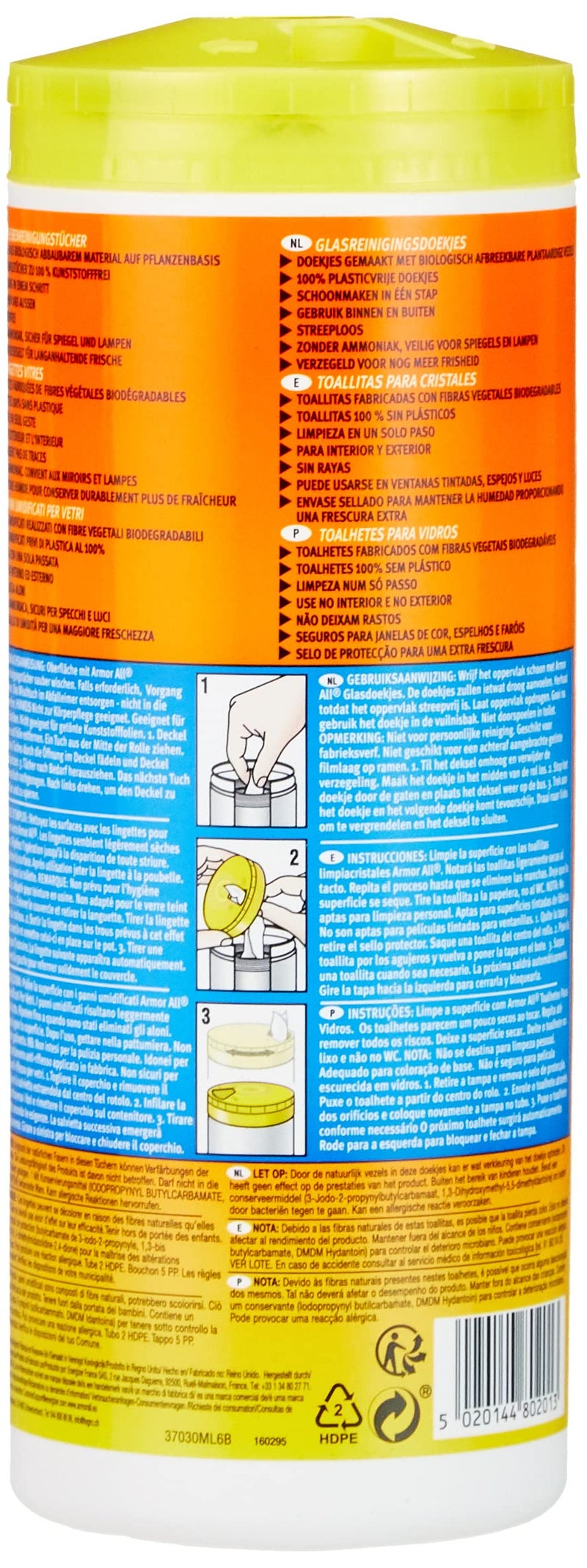 Armor All 37025L Windscreen Cleaning Wipes Pack of 25 - Image 2