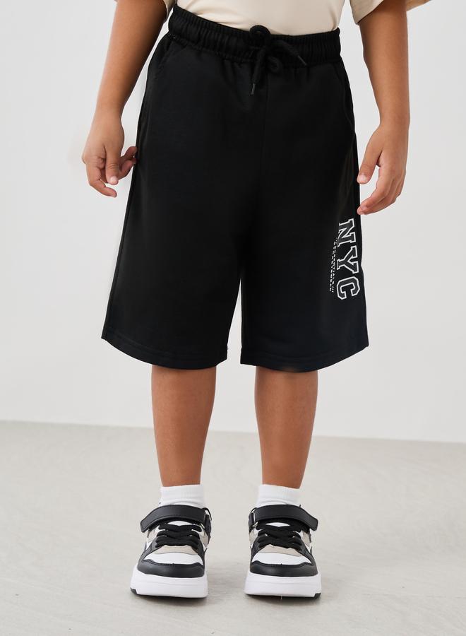 Styli Styli Boys Typography Print Oversized T-Shirt and Shorts Set  - Image 5
