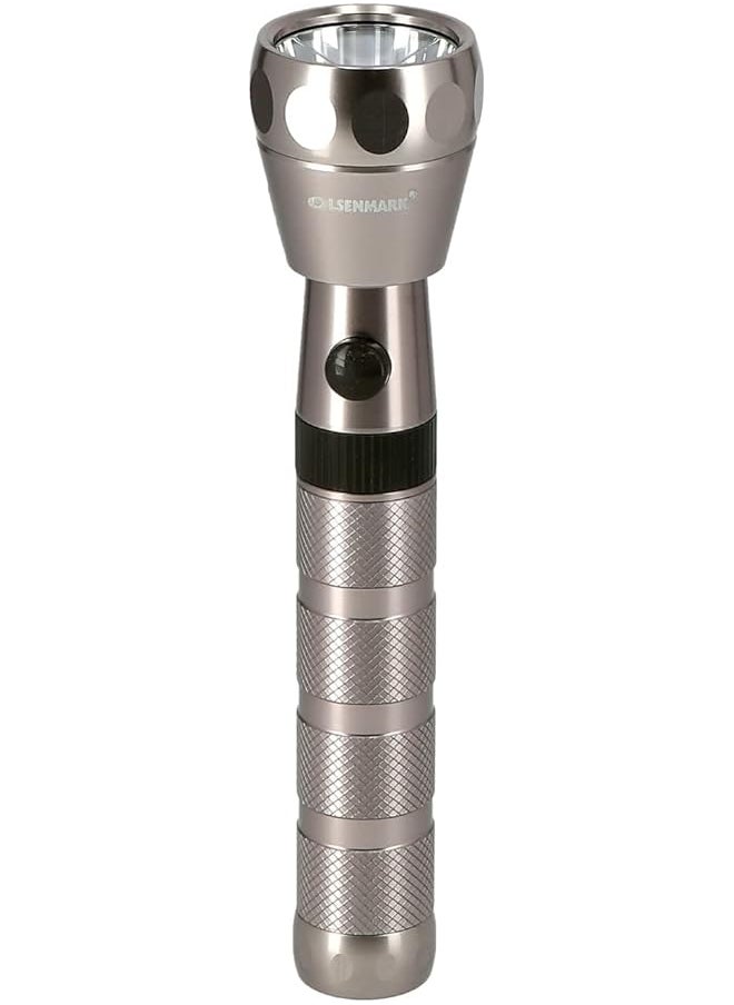 Olsenmark Olsenmark Rechargeable LED Flashlight for Camping, 2500 Meter Range, Silver  - Image 1