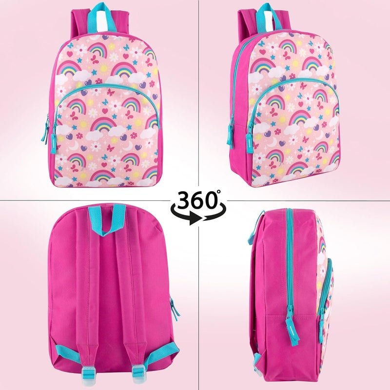 Trailmaker 15 Inch Kids Backpacks for Boys & Girls | Preschool, Kindergarten, Elementary School Backpacks with Adjustable, Padded Straps (Radiant Rainbows) - Image 4