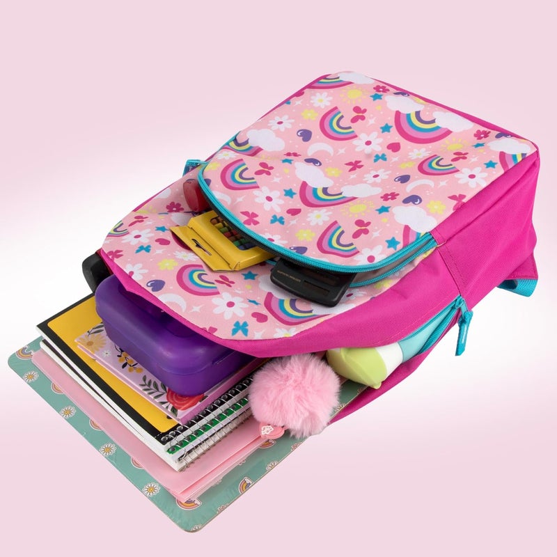 Trailmaker 15 Inch Kids Backpacks for Boys & Girls | Preschool, Kindergarten, Elementary School Backpacks with Adjustable, Padded Straps (Radiant Rainbows) - Image 3