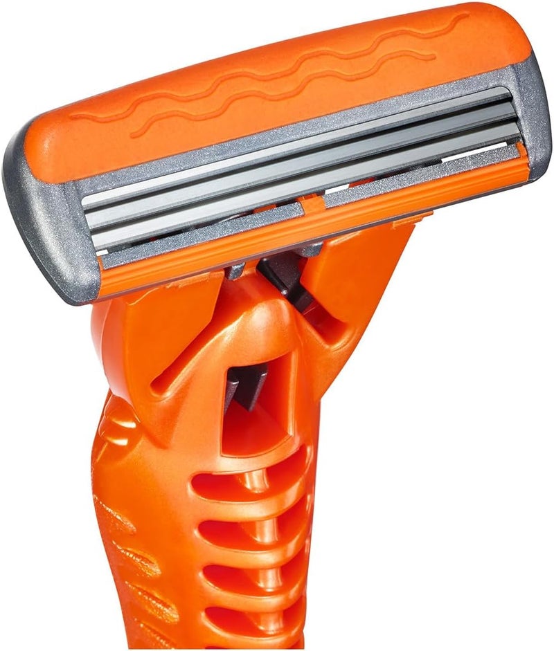 BIC 3 Hybrid Mens TripleBlade Razors for Men Long Curved Handle for Easy Grip Pack with 1 Handle and 6 Refills - Image 5
