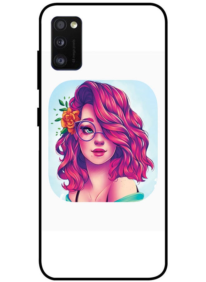 EYE CATCH Protective Case Cover For Samsung Galaxy A41 Smart Series Printed Protective Case Cover for Samsung A41 Girl  - Image 1