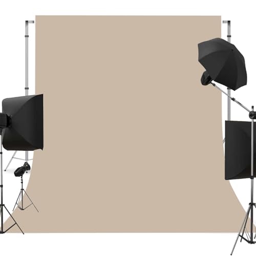 TYTYUU Beige Photo Backdrop for Photoshoot Beige Background for Photography Photo Backdrop Curtain for Party 5 x 7 FT - Image 1