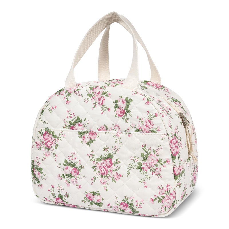 honitty Lunch Box for Women,Cute Quilted Lunch Tote Bag,Reusable Insulated Lunch Box,Large Capacity Cooler Bag with Compartments for Work, Picnics or Travelling - Image 1