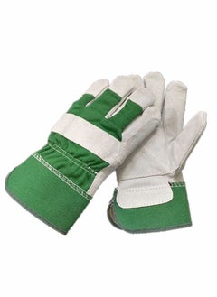 Excefore Heavy Duty Gardening Gloves, Garden Thorn Proof Leather Work Strong Tools Pruning Shears Bricklaying(One size, Green, 1 Pairs)  - Image 1
