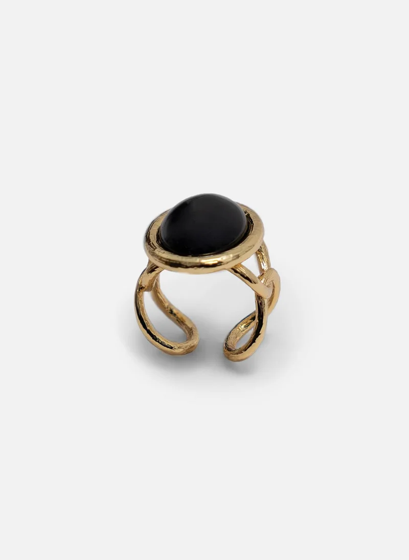 Lichi  Ring with contrasting oval inlay for Women | Best Price UAE