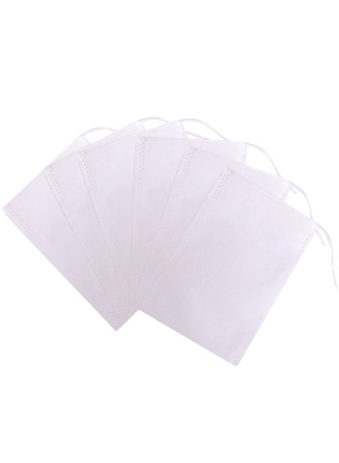 100 قطعة من أكياس شاي يمكن التخلص منها مع كيس مصفاة شاي برباط، 5.5 × 7 سم - Image 4