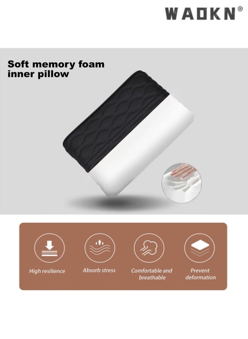 دبليو أيه أو كي أن سيارة غطاء الكونسول الوسطي / رغوة الذاكرة وسادة مسند ذراع السيارة / وسادة مسند ذراع السيارة ، والجلود يغطي مسند ذراع السيارة ، وسيارات الدفع الرباعي / شاحنة / سيارة مسند ذراع وسادة ، وتعزيز الراحة ، ومواد دائمة ( أسود ) - Image 4