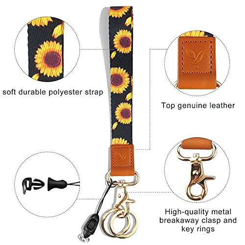 Yiflin Cute Wrist Lanyard for Keys, Keychain, Wallet, Id Holder, Cell Phone, Wristlet Lanyard Key Chain Holder for Women - Image 2
