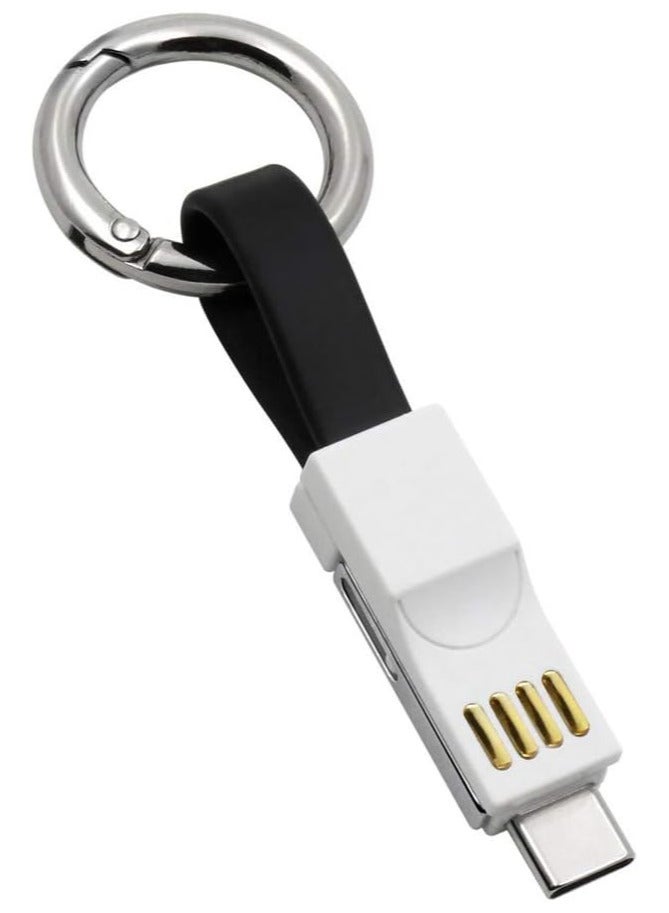 keendex kx3516 compact 3 in 1 magnetic keychain usb cable- type-c ,lightning - Image 3
