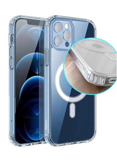 iPhone 15 Pro Magsafe Case Clear【N52 Stronger Magnets】【Shockproof Military-Grade Protection】iPhone 15 Pro Cover Anti-Yellow & Anti-Scratch, Ultra Slim, Magnetic Cover for 15 Pro Clear