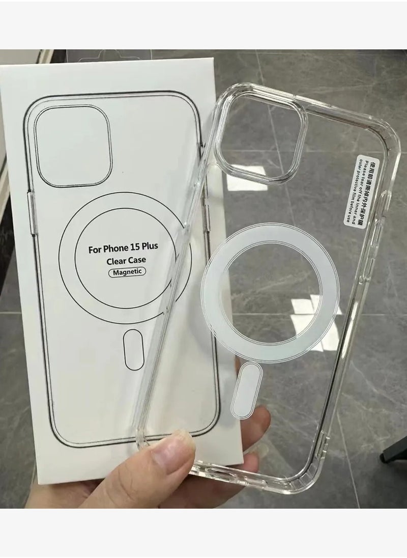 OQUERA - iPhone 15 Pro Magsafe Case Clear【N52 Stronger Magnets】【Shockproof Military-Grade Protection】iPhone 15 Pro Cover Anti-Yellow & Anti-Scratch, Ultra Slim, Magnetic Cover for 15 Pro Clear - Image 1