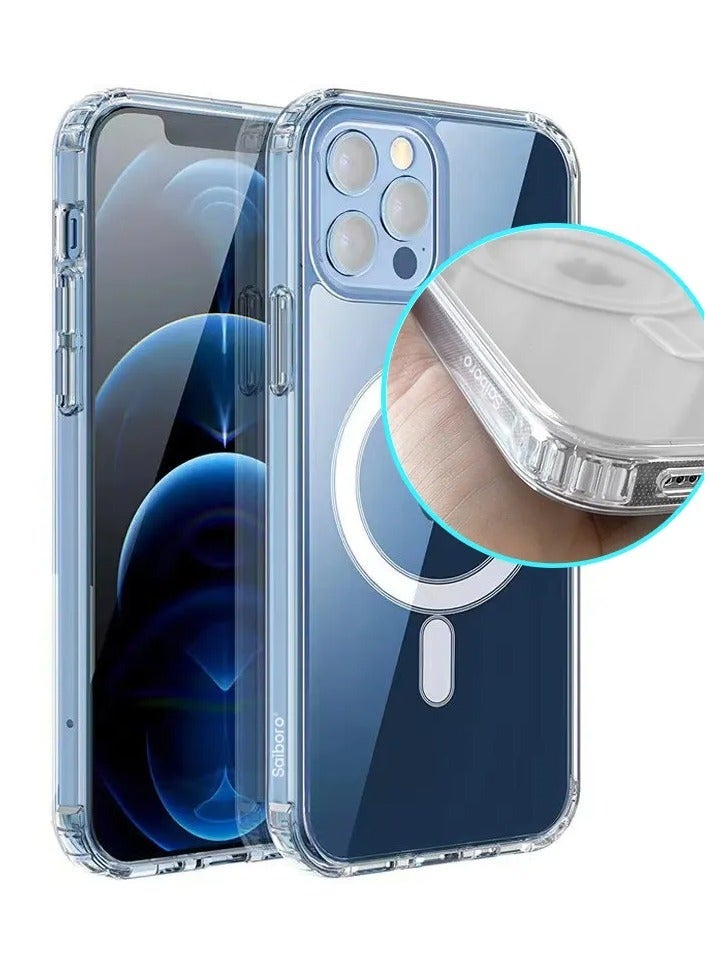 OQUERA iPhone 15 Pro Magsafe Case Clear【N52 Stronger Magnets】【Shockproof Protection】iPhone 15 Pro Cover Anti-Yellow & Anti-Scratch, Ultra Slim, Magnetic Cover for 15 Pro Clear - Image 1