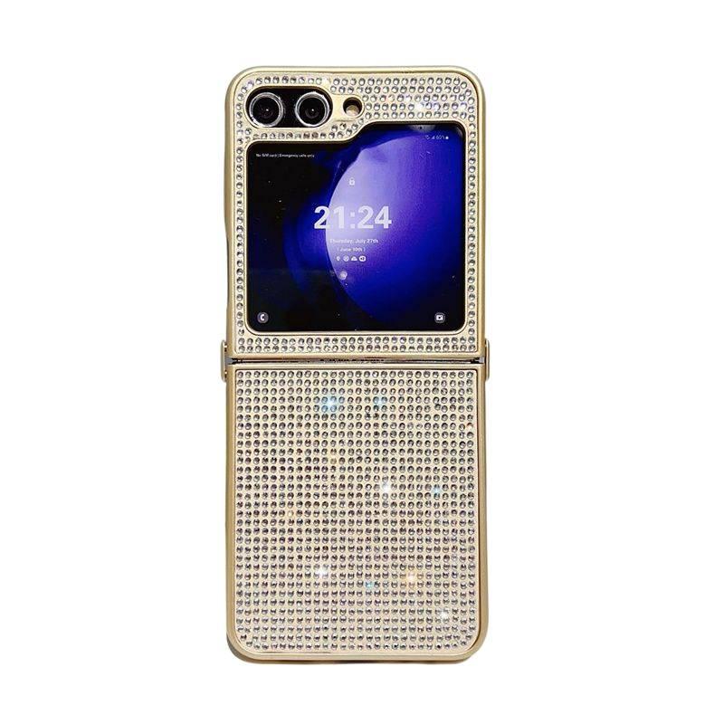 Protective Case | Drop Protection | Silicone | Gold | Shockproof Cover for Samsung Galaxy Z Flip 5 - Image 1
